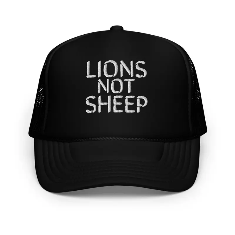 LIONS NOT SHEEP TRUCKER HAT