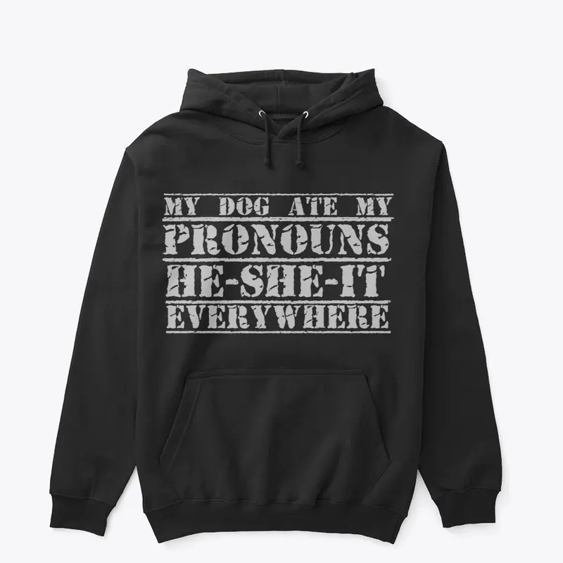 MY DOG ATE MY PRONOUNS MENS HOODIE